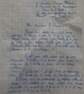 La lettre de Robin au président de la République