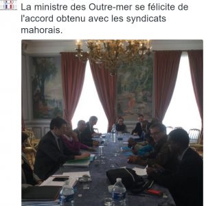 Ministère des Outre-mer Négociations rue Oudinot Twitter