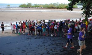 Avant le départ de l'épreuve de relai (Photo: collège de Sada)