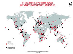 WWF 114 sites inscrits au patrimoine mondial menacés