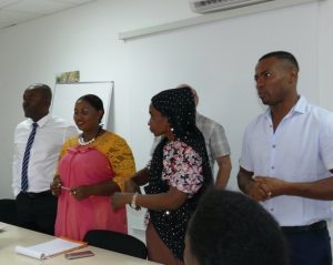 L'équipe du conseil départemental développait le programme, accompagné par Issa Issa Abdou (à gauche)