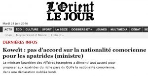 L'orient le Jour 21 6 16