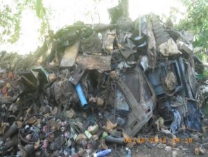 Des montagnes de déchets retirés de nos rivières (Image: Département)