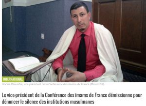 La démission du vice-président de la Conférence des imams de France