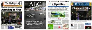 La tragédie de Nice en Une de la presse mondiale