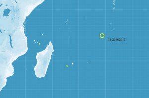 Le système dépressionnaire en cours de formation au sud des Chagos