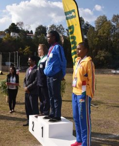 Le podium du saut en hauteur avec l'or pour Mayotte grâce à Ibrahima Nasra