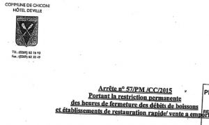 L'arrêté du maire pris le 29 septembre 2015