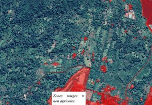 La retenue collinaire de Combani vue par les satellites de Spot Image en juin 2015 (Photo: Daaf Mayotte)