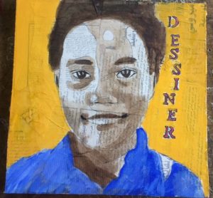 Une soixantaine d'autoportraits comme celui-ci démontre le talent de jeunes pourtant exclus