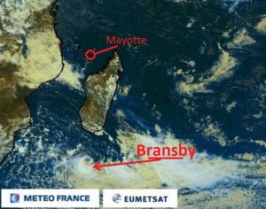 Bransby sur une image satellite de Météo France