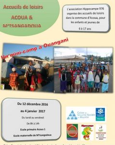 Les accueils de loisirs à Acoua et Mtsangadoua