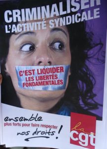 Une affiche de la CGT Ma