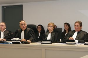 Laurent Sabatier, au centre, accueillait le vice-président Georges Vivien, à droite