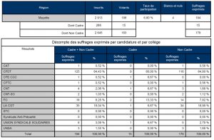 Elections TPE: Les résultats à Mayotte