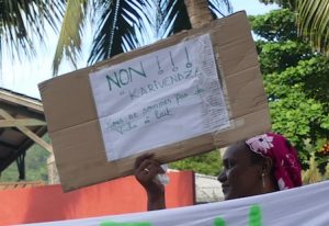 Une des manifestations du Collectif des Assoiffés du sud, à la fin du mois de mars
