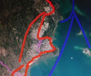 Les tracés du contournement de Mamoudzou et de desserte maritime