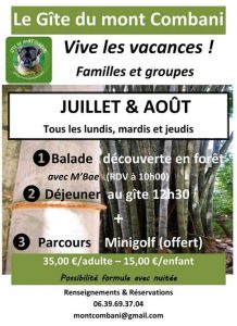 Agenda Mont Combani balade