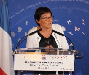 Annick Girardin au dîner des trois océans ce mardi 29 août 2017