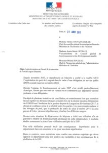 Le courrier des 3 ministres