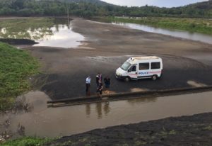 L'actuel stand de tir, inondé