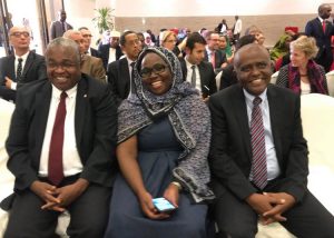 La délégation Mahoraise, composée de Mansour Kamardine, de Ramlati Ali et Hassani Abdallah