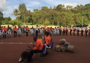 Un shigoma pour clore l'inauguration