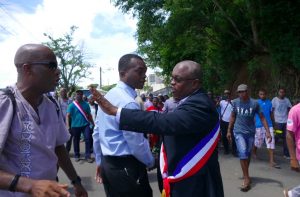 Mansour Kamardine parmi les manifestants ce mardi