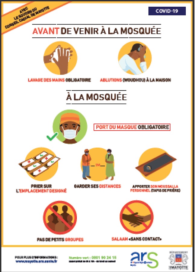 Covid, mosquée, Mayotte, ARS